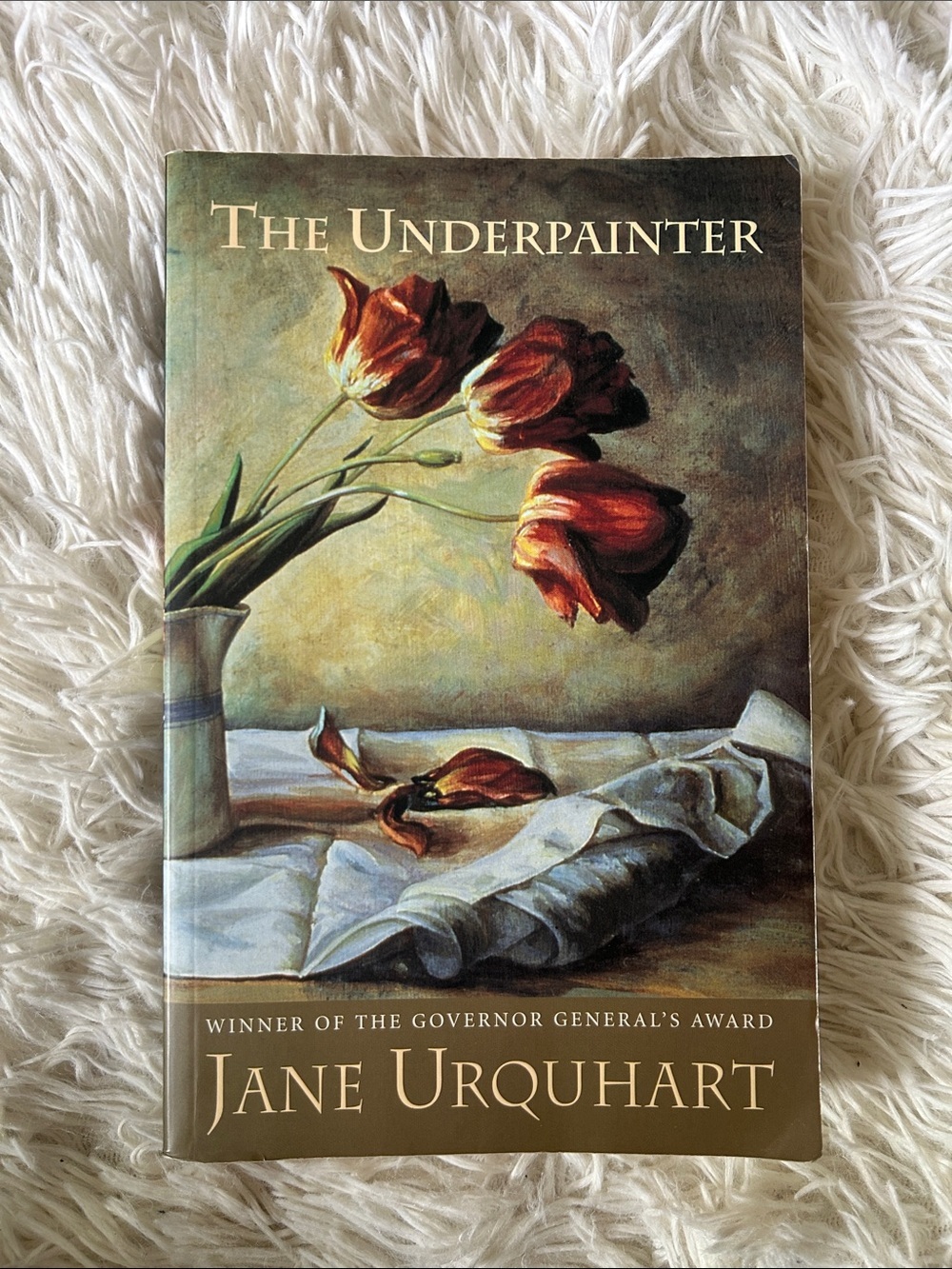 The Underpainter by Jane Urquhart - Red Floral Cover Book